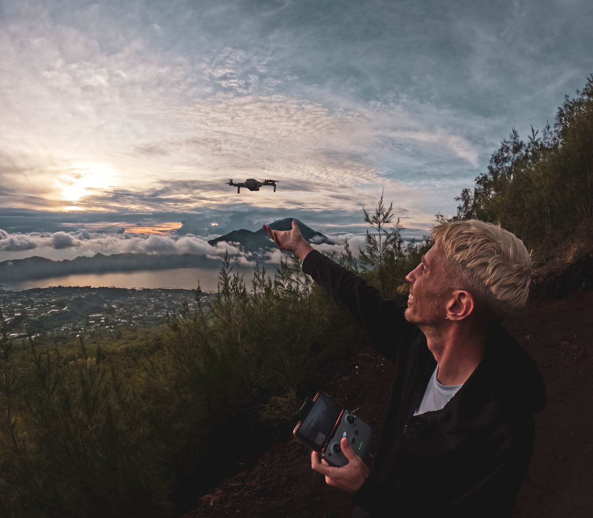 Using the drone in Indonesia